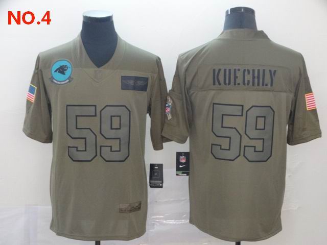 Men's Carolina Panthers #59 Luke Kuechly Jersey NO.4;